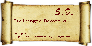 Steininger Dorottya névjegykártya